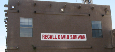 Recall David Schwan banner